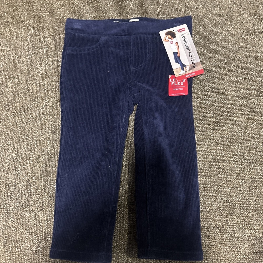 Levi's toddler girls size 2T blue corduroy jeggings leggings